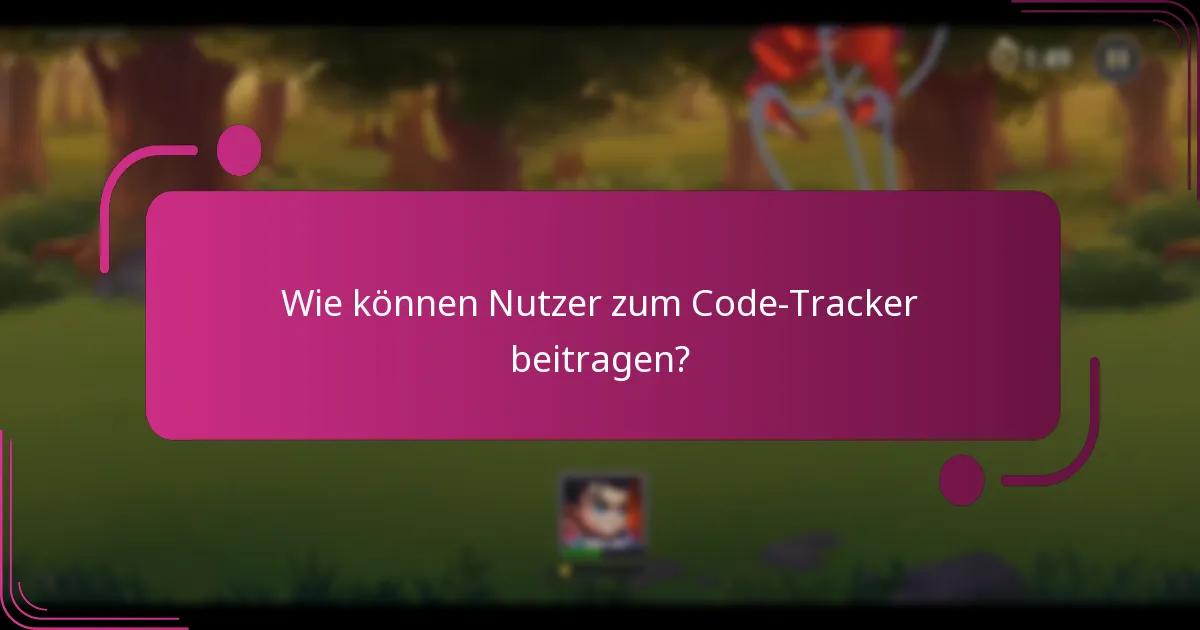 Wie können Nutzer zum Code-Tracker beitragen?