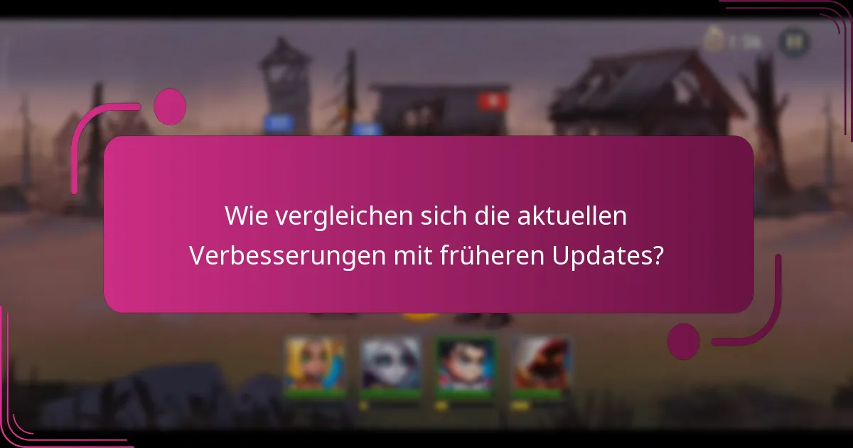 Wie vergleichen sich die aktuellen Verbesserungen mit früheren Updates?